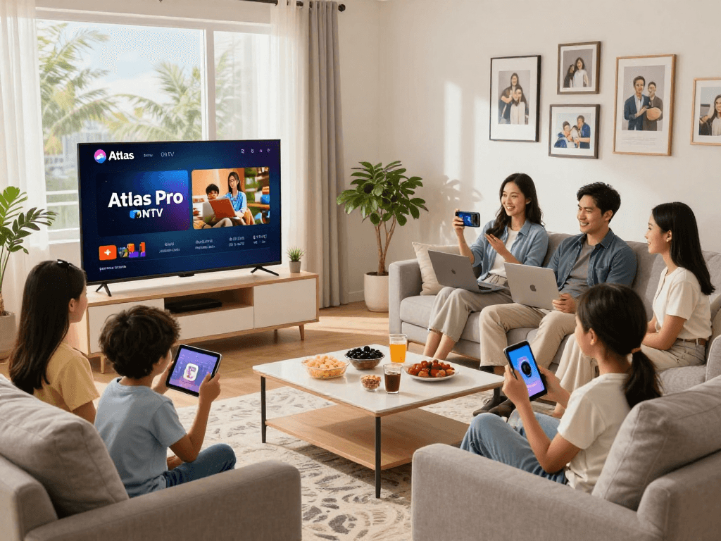 Profitez de l'expérience de divertissement Atlas Pro avec un service IPTV familial et convivial.