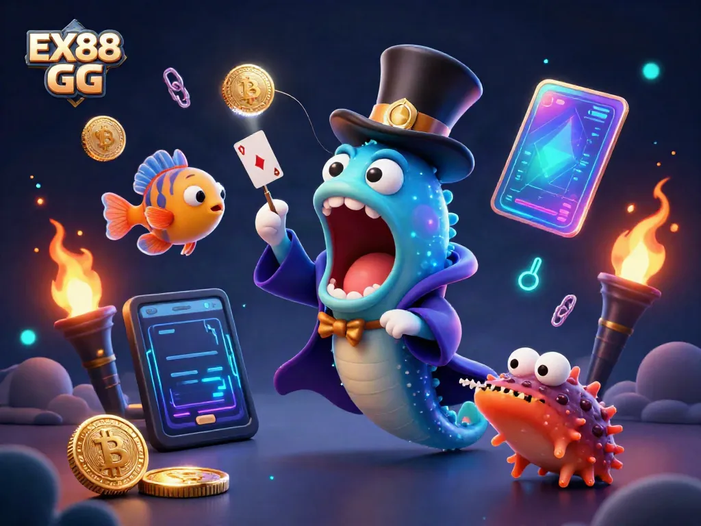 Experience the thrills of EX88 GG with vibrant 3D characters showcasing unique casino magic.