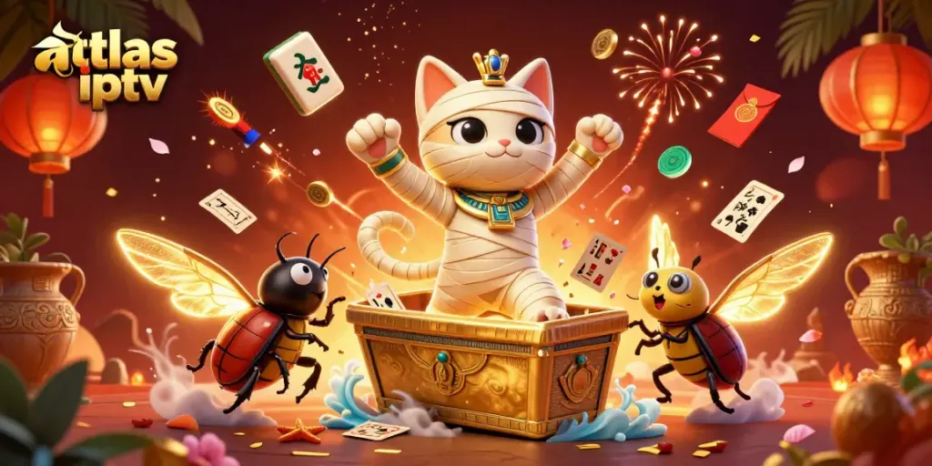 Atlas IPTV : Profitez d'une expérience de jeu immersive avec une illustration captivante.